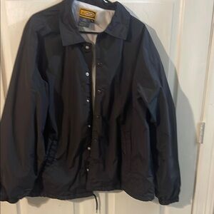 Classic Black Windbreaker Jacket